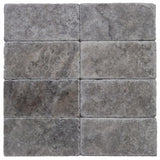 Silver Travertine 3x6 Tumbled Tile - TILE & MOSAIC DEPOT