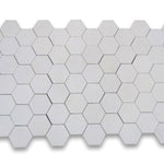 Thassos White Marble 2x2 Hexagon Polished Mosaic Tile - TILE AND MOSAIC DEPOT