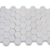 Thassos White Marble 2x2 Hexagon Polished Mosaic Tile - TILE AND MOSAIC DEPOT