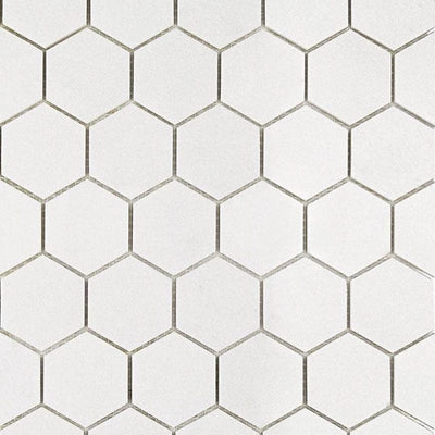 Thassos White Marble 2x2 Hexagon Honed Mosaic Tile - TILE AND MOSAIC DEPOT