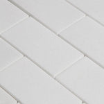 Thassos White Marble 2x4 Polished Mosaic Tile - TILE AND MOSAIC DEPOT