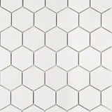 Thassos White Marble 3x3 Hexagon Honed Mosaic Tile - TILE AND MOSAIC DEPOT