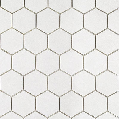 Thassos White Marble 3x3 Hexagon Honed Mosaic Tile - TILE AND MOSAIC DEPOT