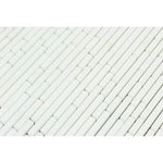 Thassos White Marble Honed Bamboo Sticks Design Mosaic Tile - TILE AND MOSAIC DEPOT