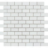 Thassos White Marble 1x2 Honed Mosaic Tile - TILE AND MOSAIC DEPOT