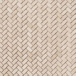 Ivory Travertine 1x2 Herringbone Tumbled Mosaic Tile - TILE AND MOSAIC DEPOT