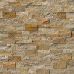 Scabos Travertine 6x24 Split Face Stacked Stone Ledger Panel - TILE AND MOSAIC DEPOT