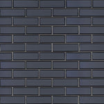 Vague Blue Subway Glass Mosaic Tile - TILE AND MOSAIC DEPOT