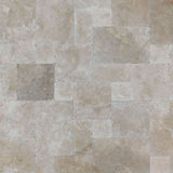 Walnut Travertine 3cm Paver Tumbled Versailles Pattern.