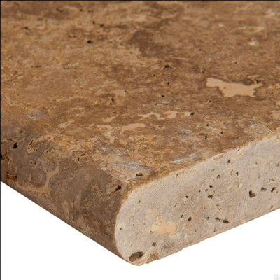 Walnut Travertine 12x24 5cm Tumbled Pool Coping - TILE AND MOSAIC DEPOT