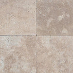 Walnut Travertine 3cm 12x12 Paver Tumbled - TILE & MOSAIC DEPOT