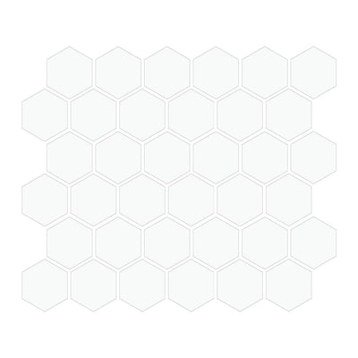 White 2″ Hexagon Matte