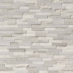 Haisa Light (White Oak) Marble 6X24 3D Multi Design Stacked Stone Ledger Panel - TILE AND MOSAIC DEPOT