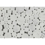 White Carrara Marble Bubble Design Honed Mosaic Tile - TILE & MOSAIC DEPOT